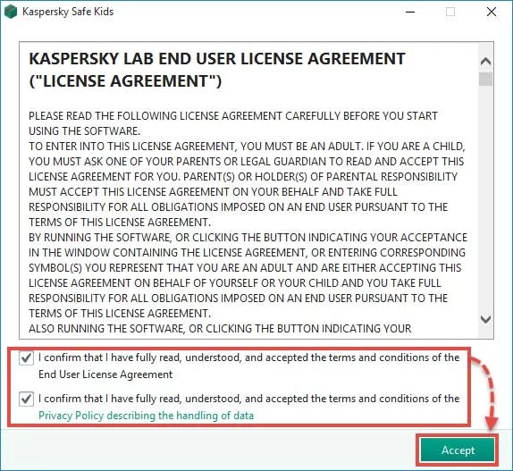 نصب kaspersky safe kids